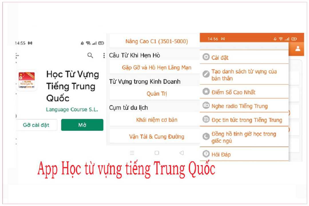 Học từ vựng tiếng Trung Quốc