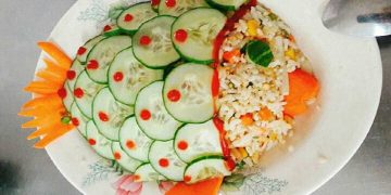 Cách trang trí cơm chiên dương châu 1